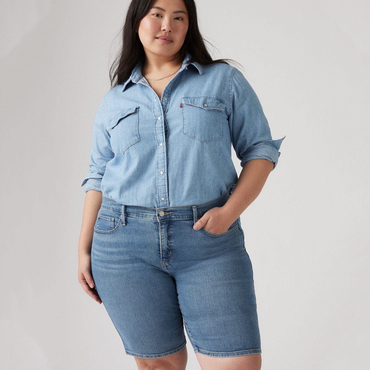 Bermuda galbant bleu - camp denim short plus, LEVI'S