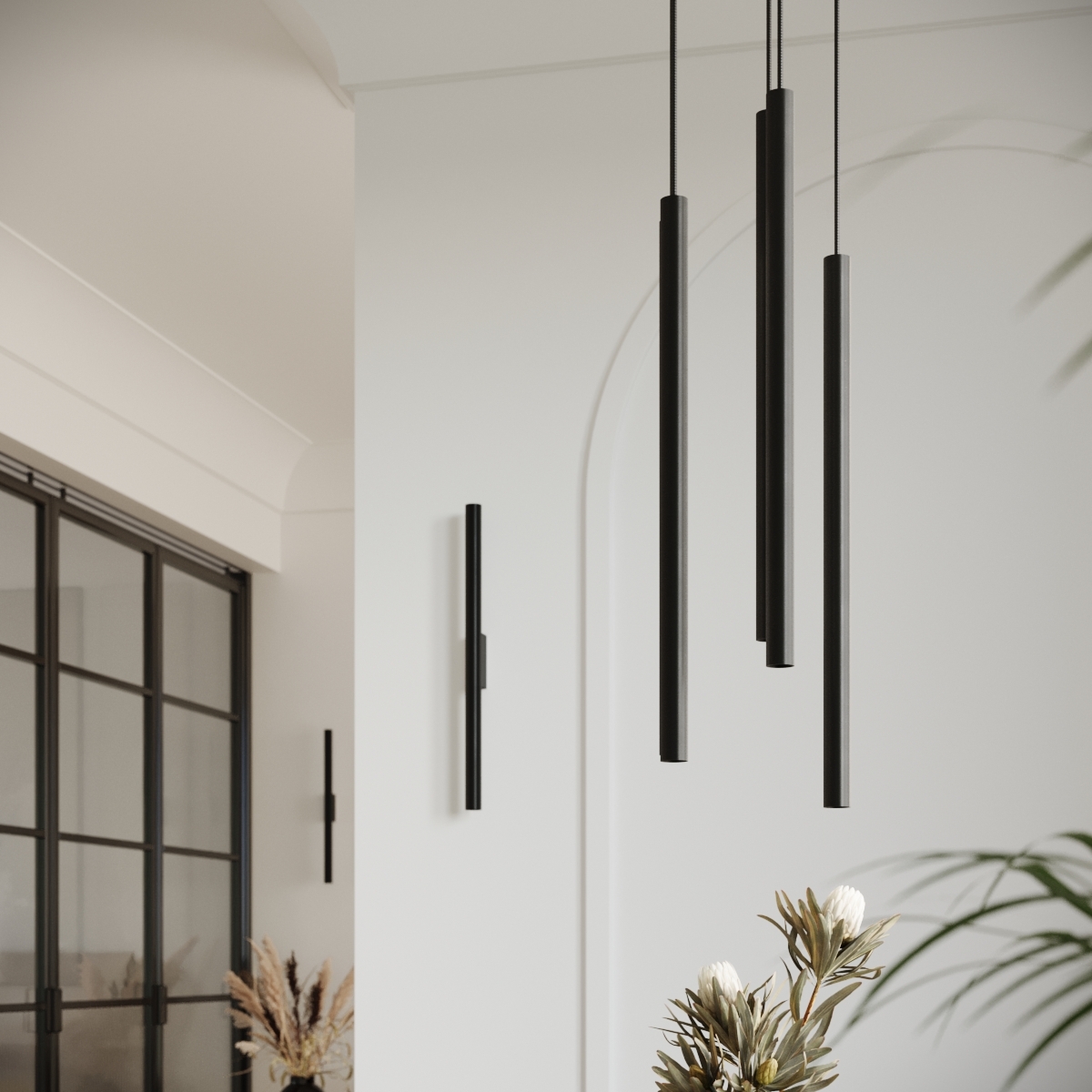 Suspension Acier Noir G9 2 Pastelo noir, EDEN
