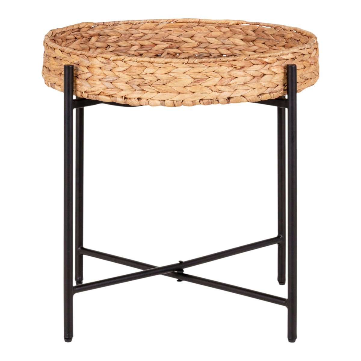 Table d’appoint canapé – plateau Jacynthe d'eau BRUGES bois naturel, PIER IMPORT