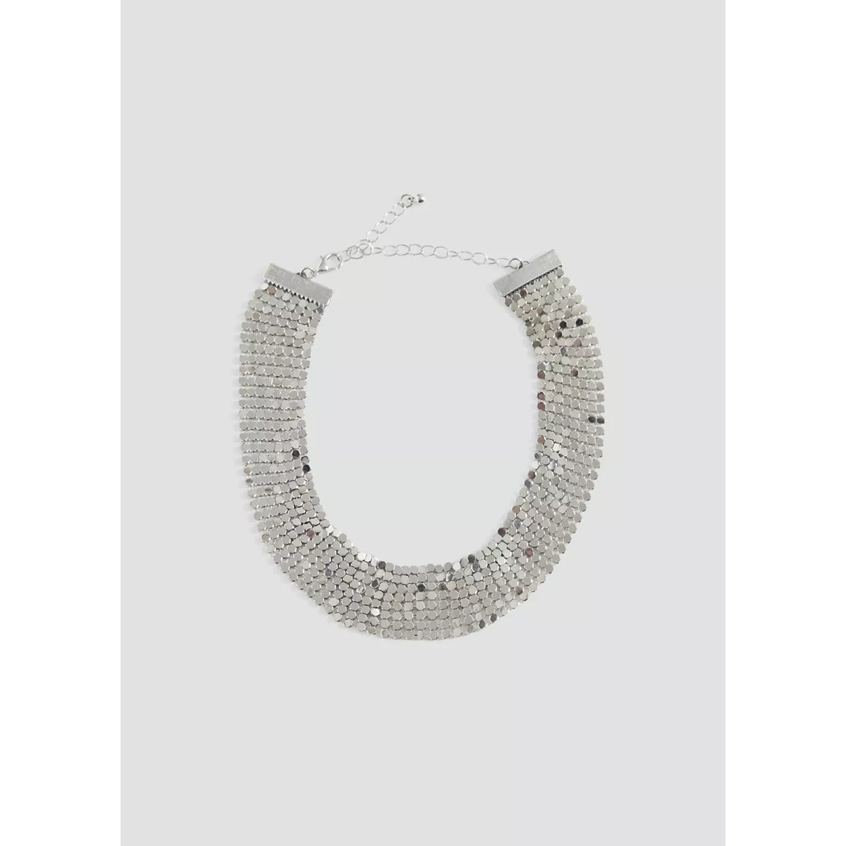 Collier chocker métallique argent, MANGO TEEN