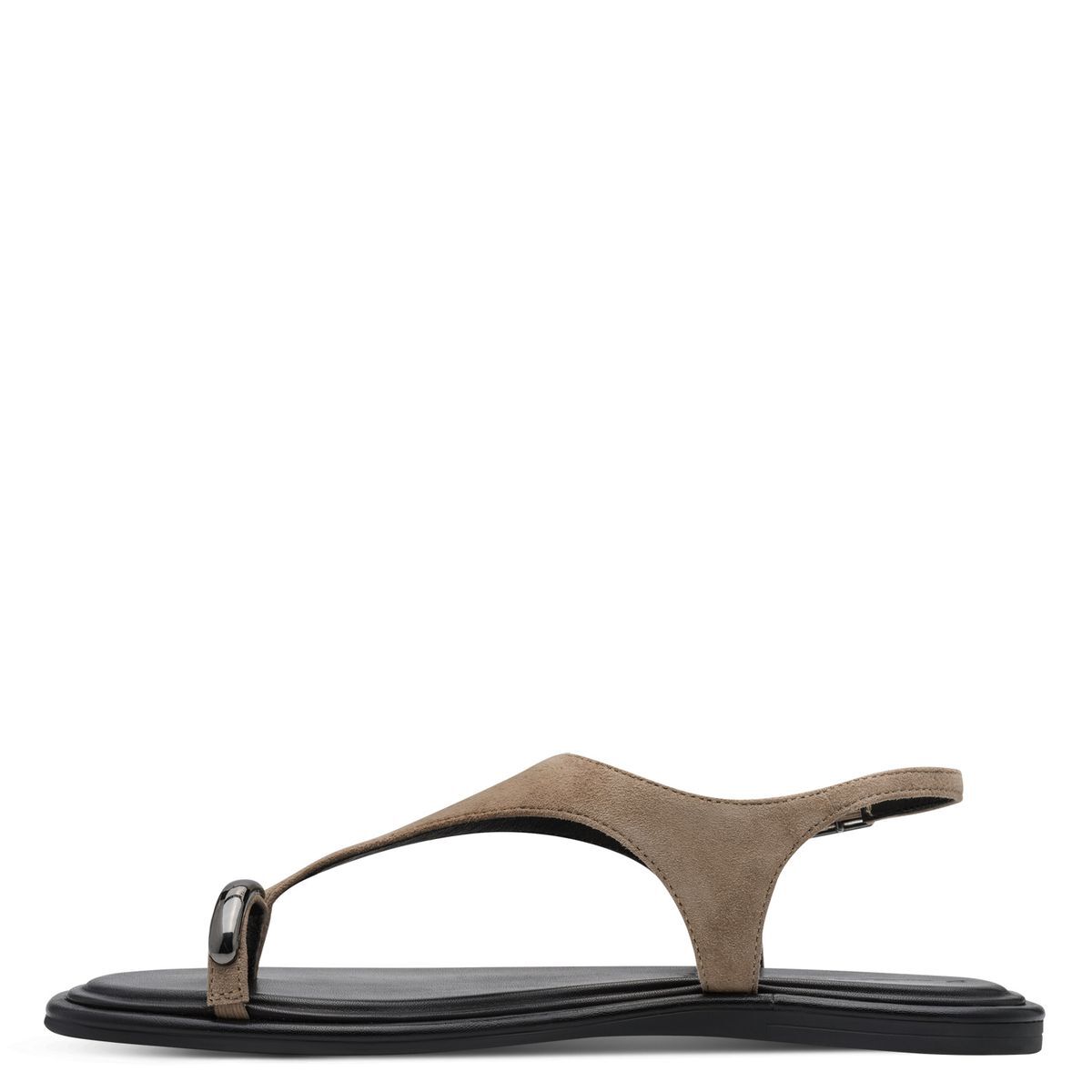 Sandale en cuir marron taupe, TAMARIS