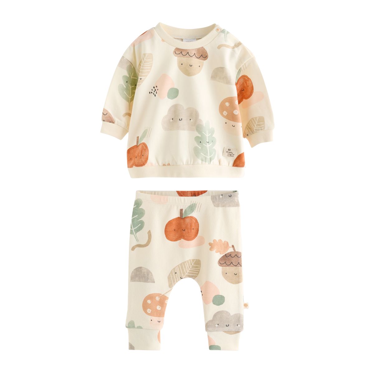 Ensemble sweat et legging bébé imprimé automnal neutre, NEXT