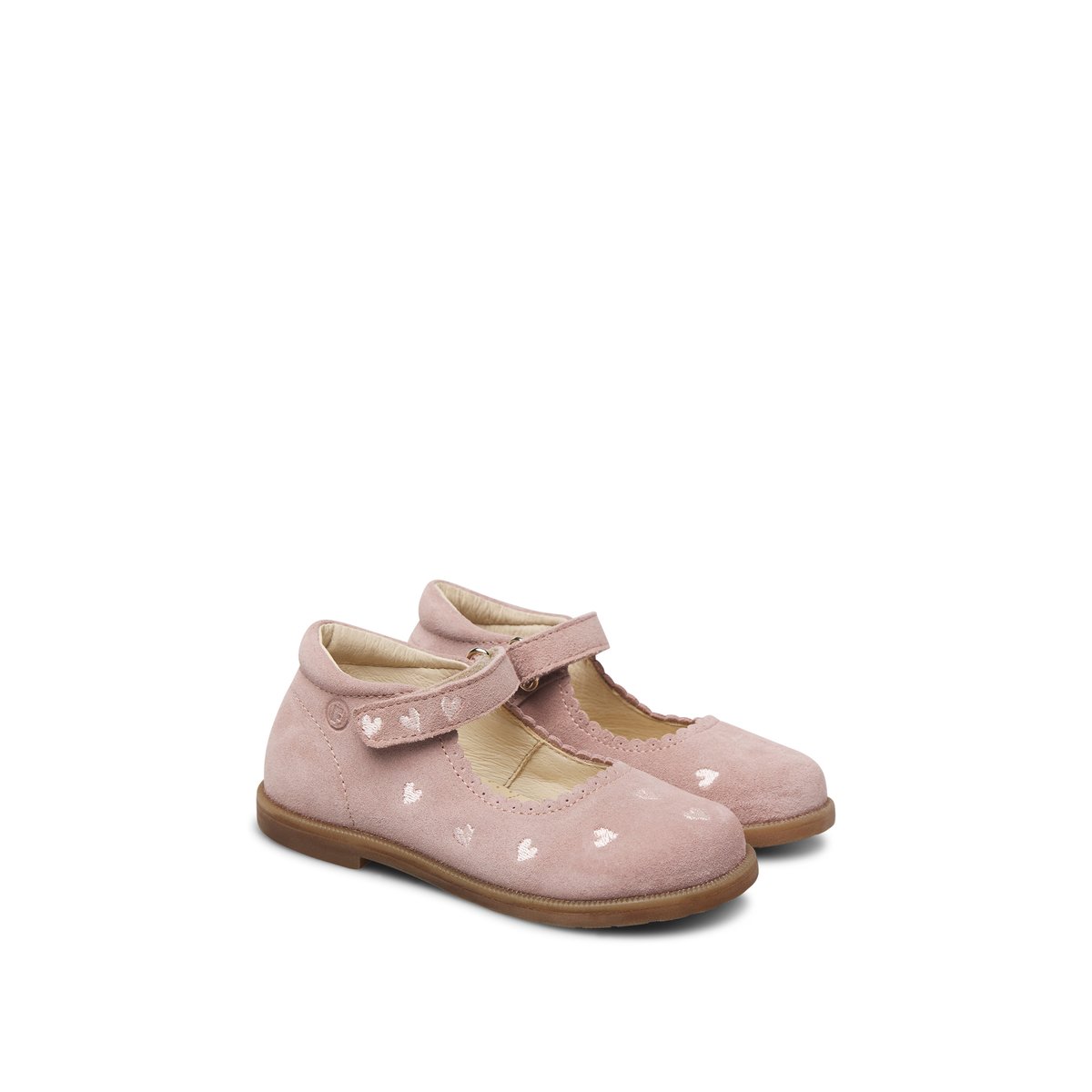 Ballerines en daim PLINPI 2 EMBR.HEARTS rose-marron, FALCOTTO