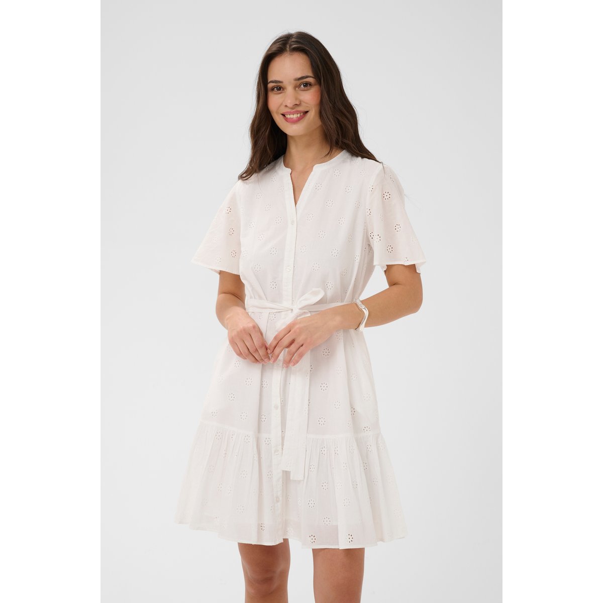 Robe blanc chalk, KAFFE