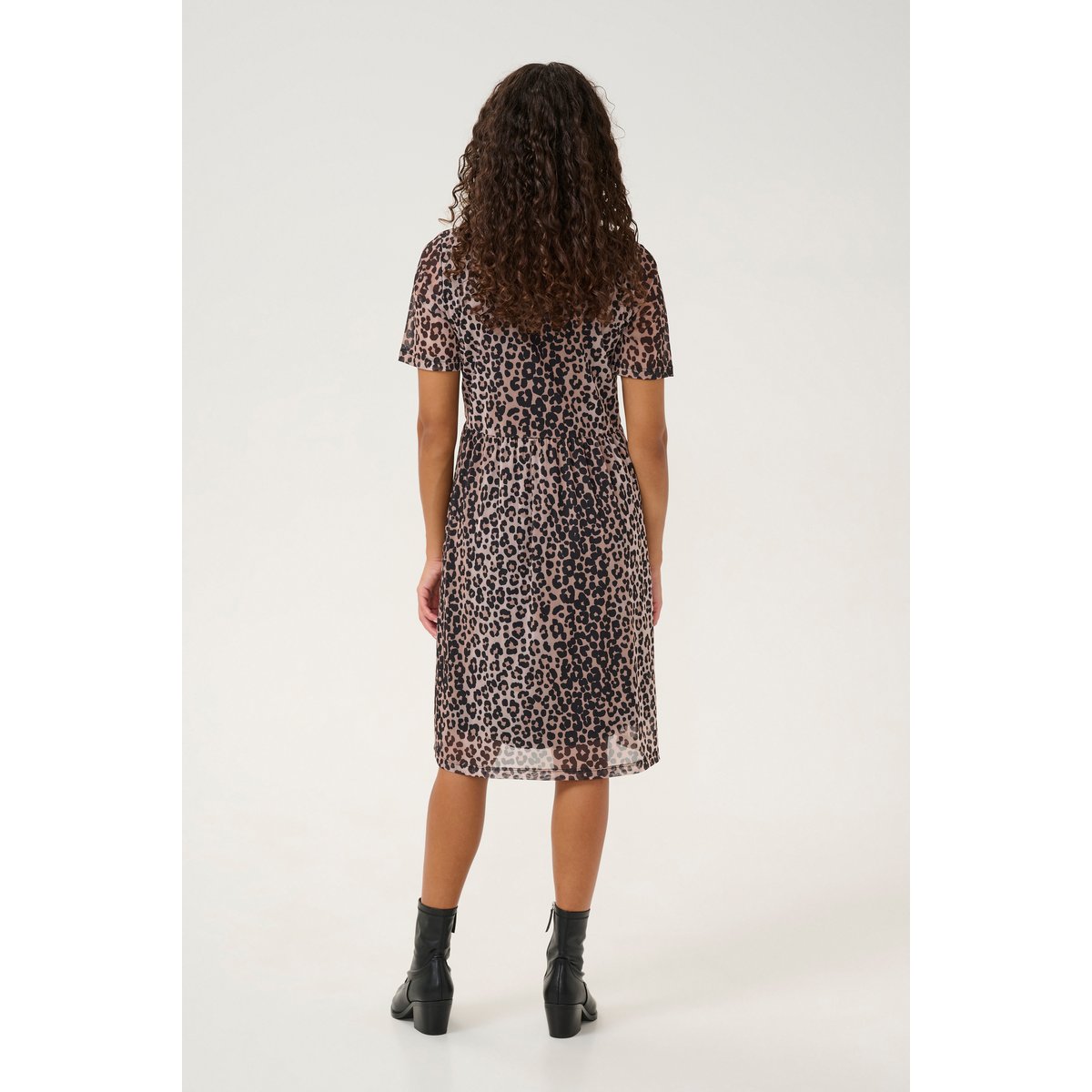 Robe beige noir marron animalier leopard, CULTURE