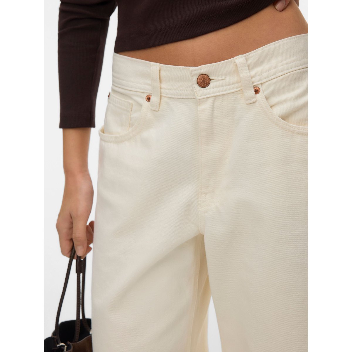 Jean À Coupe Large ecru, VERO MODA