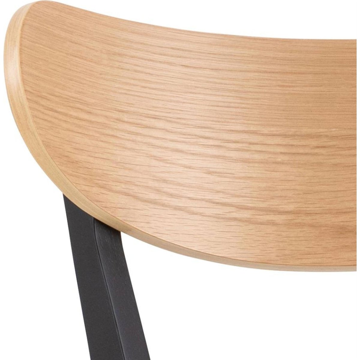 Chaise de bar en bois design industriel noir mat, RECOLLECTION