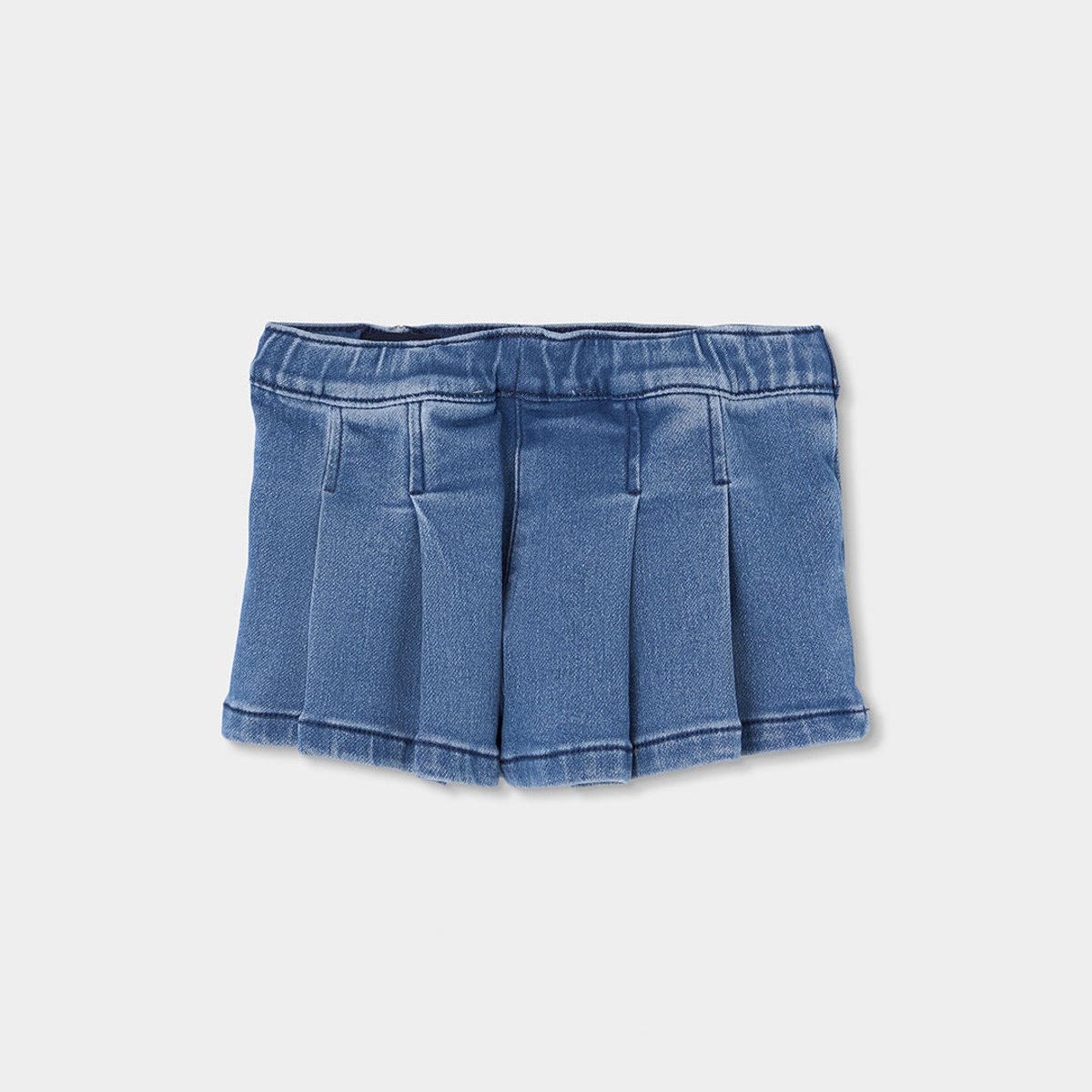 Jupe en denim avec boutons bleu, BOBOLI