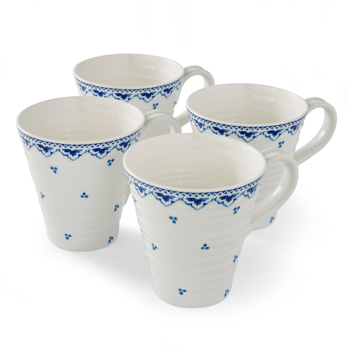 Set of 4 Blue Mugs blue, SOPHIE CONRAN FOR PORTMEIRION