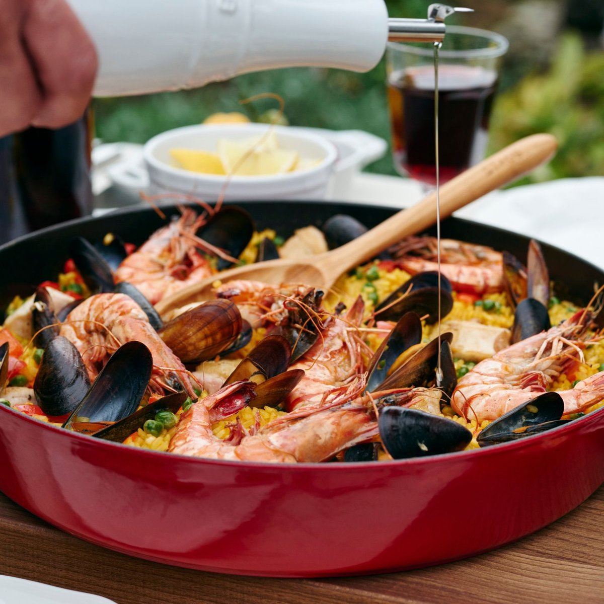 Poêle avec 2 poignées 34 cm, Fonte cerise, STAUB