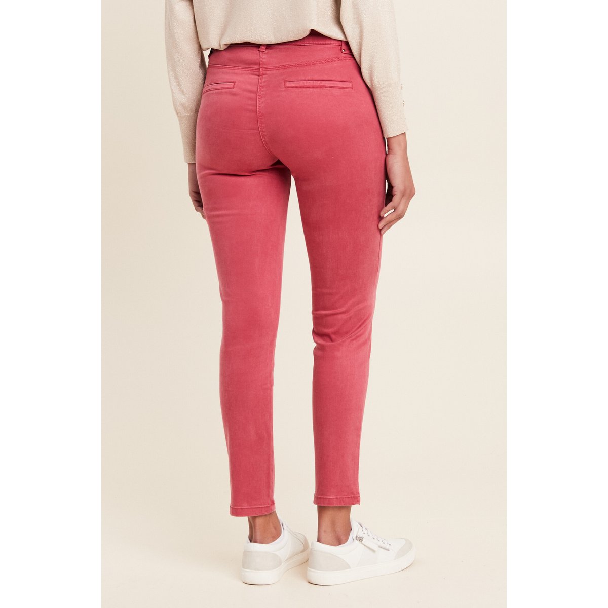 Pantalon ajusté rouge foncé, BREAL