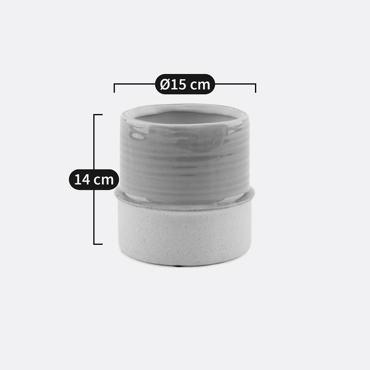 Macetero de cerámica esmaltada Ø15 cm, Malino caoba, LA REDOUTE INTERIEURS