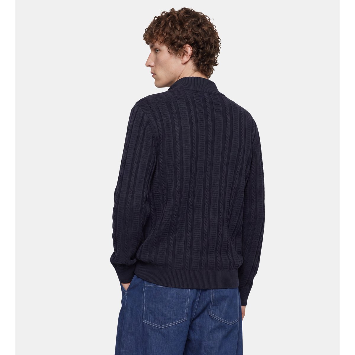 Pull en laine tabcam bleu marine, GALERIES LAFAYETTE