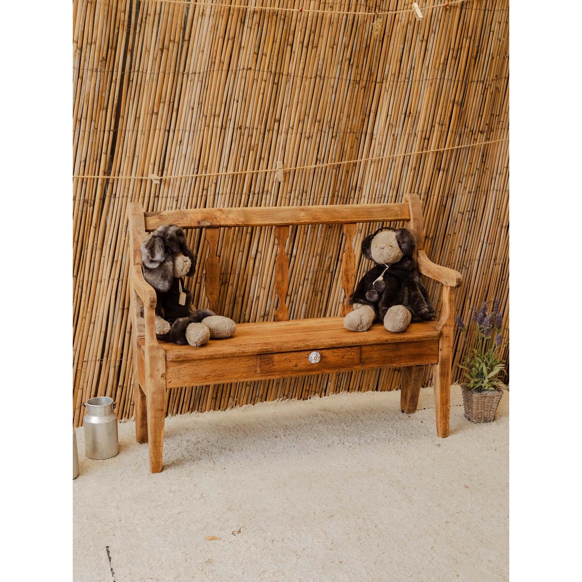 Banc en bois Antoine N°522 - Bon état bois clair, DEBONGOUT