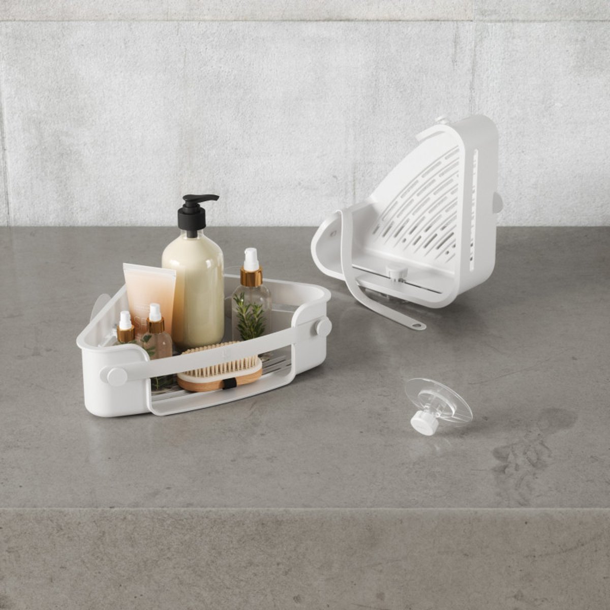Etagère de douche d'angle design  FLEX blanc, UMBRA