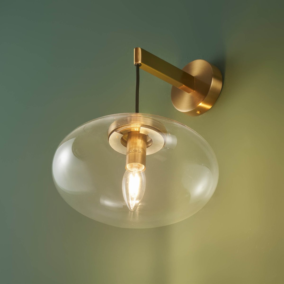 Applique bulle verre transparent - MILENZO transparent et doré, KOSILUM