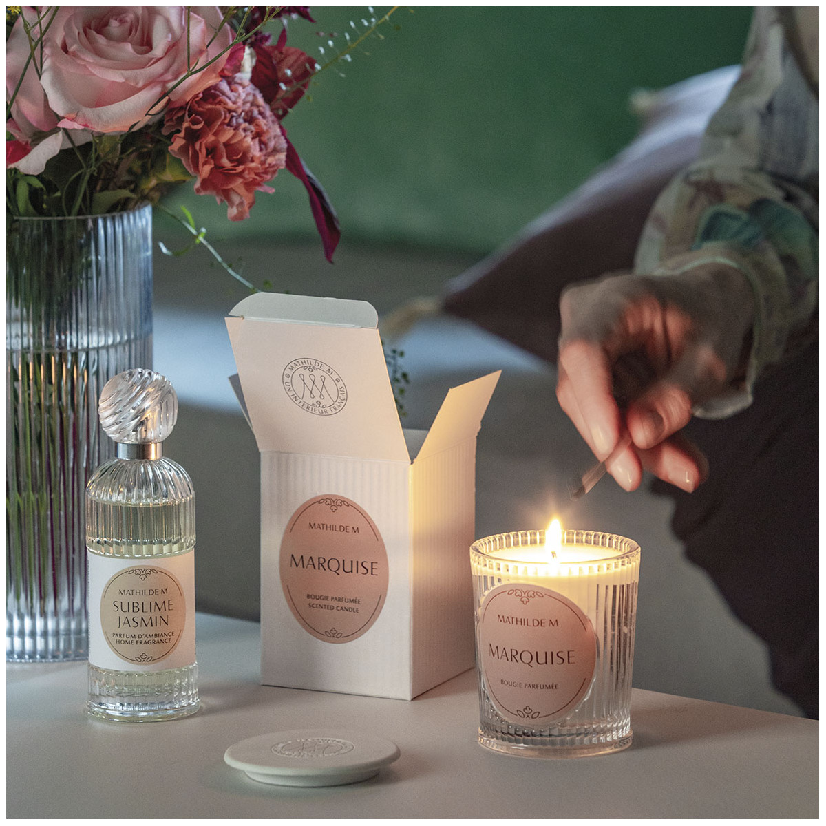 Bougie parfumée 145 g - Secret de Santal blanc, MATHILDE M