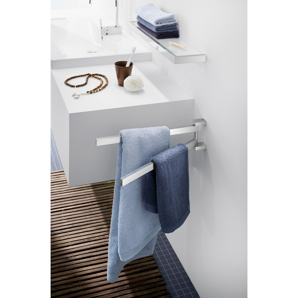 Porta-toalhas Linea, ZACK inox brilhante, ZACK
