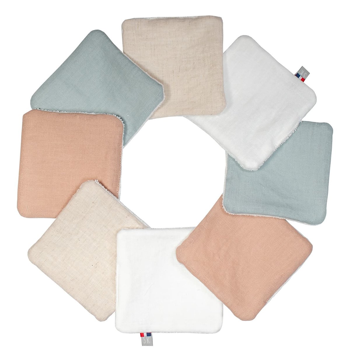 Lingettes bébé lavables 8 pièces LINO écru, SEVIRA KIDS