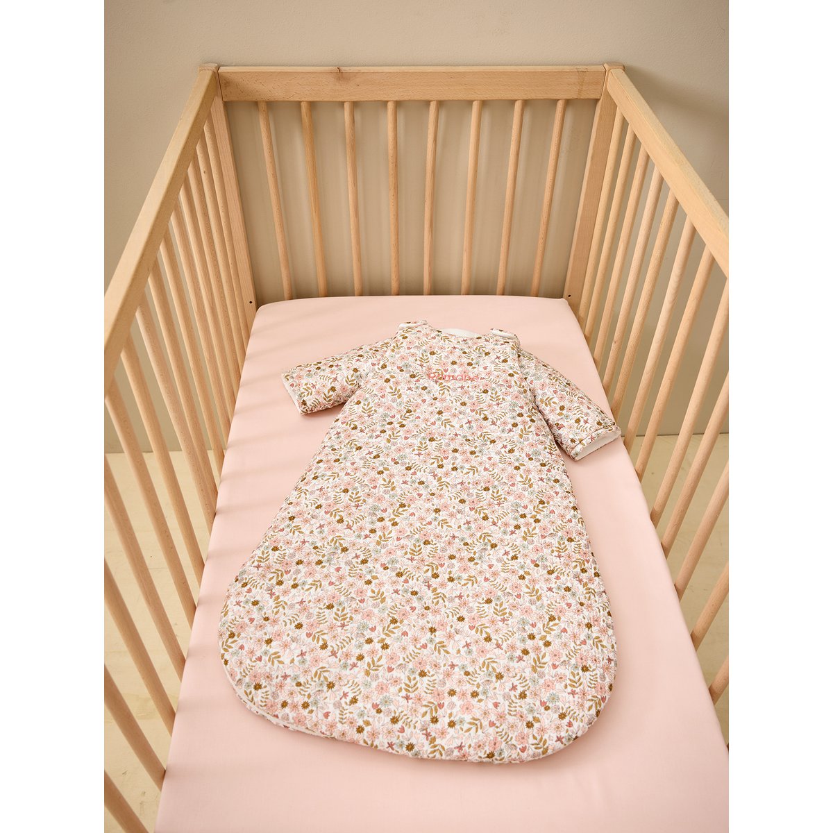 Gigoteuse manches amovibles personnalisable FLORA blanc imprimé, VERTBAUDET