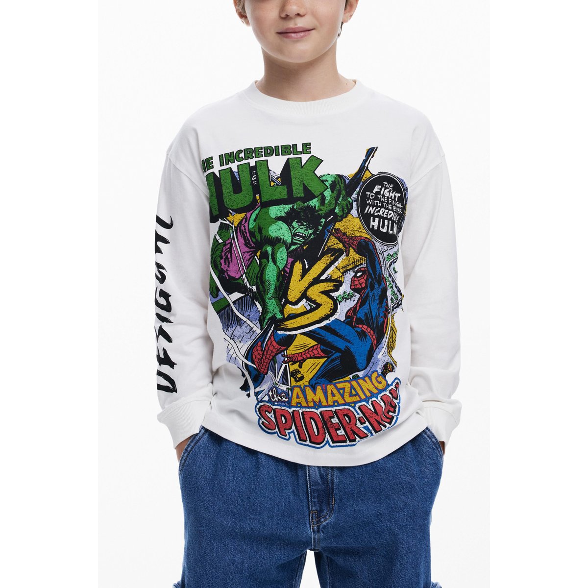 T-shirt Marvel™ à manches longues beige, DESIGUAL
