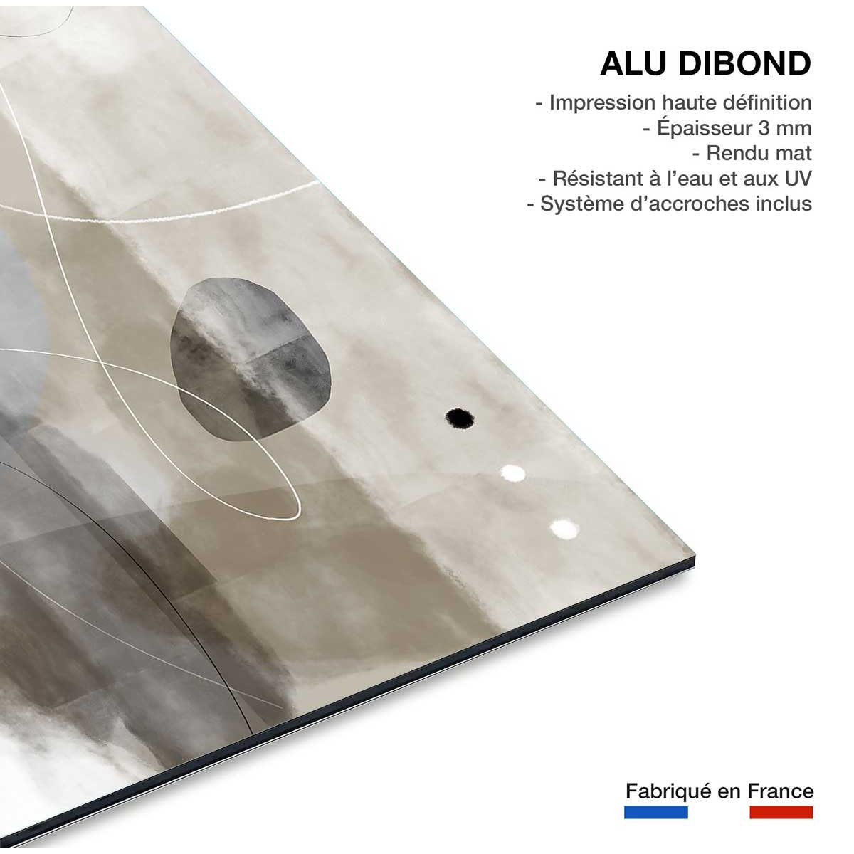Tableau abstrait et soft line n°3 tableau alu dibond, HEXOA
