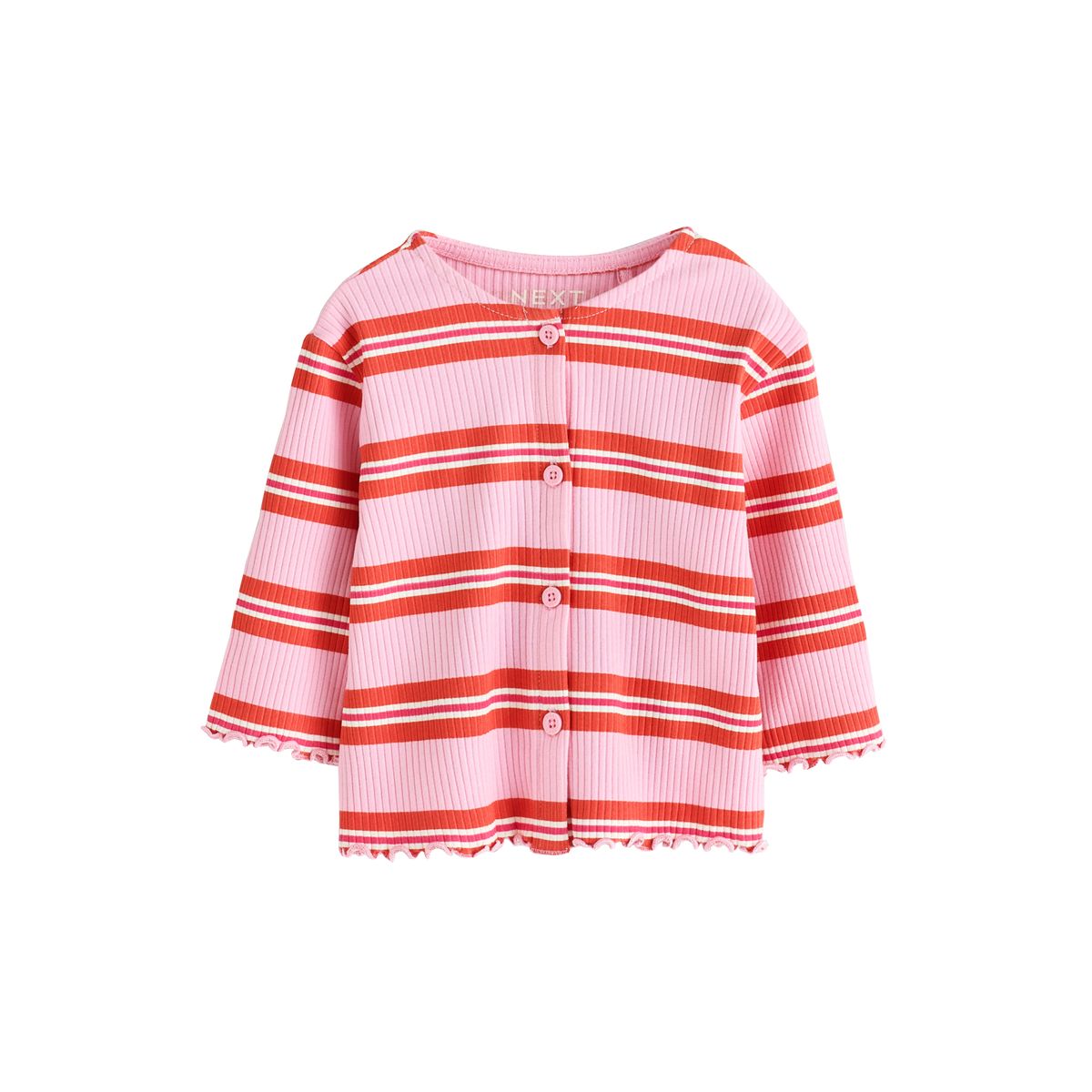 Cardigan côtelé à manches longues, lot de 3 vert/rose, NEXT