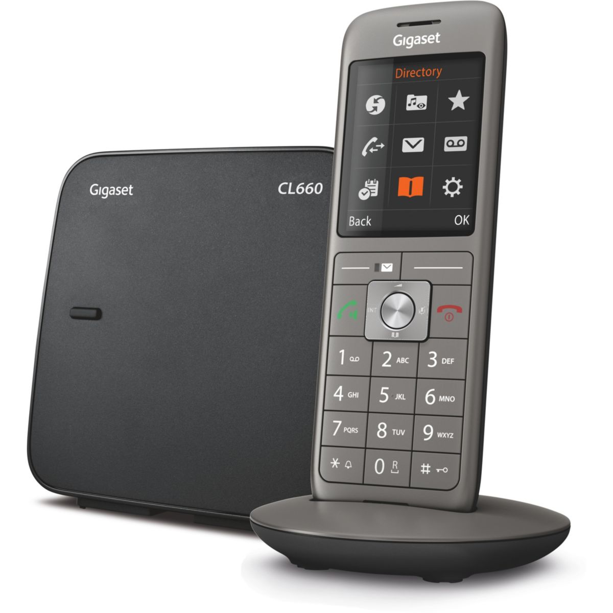Téléphone sans fil CL660 ANTHRACITE couleur unique, GIGASET