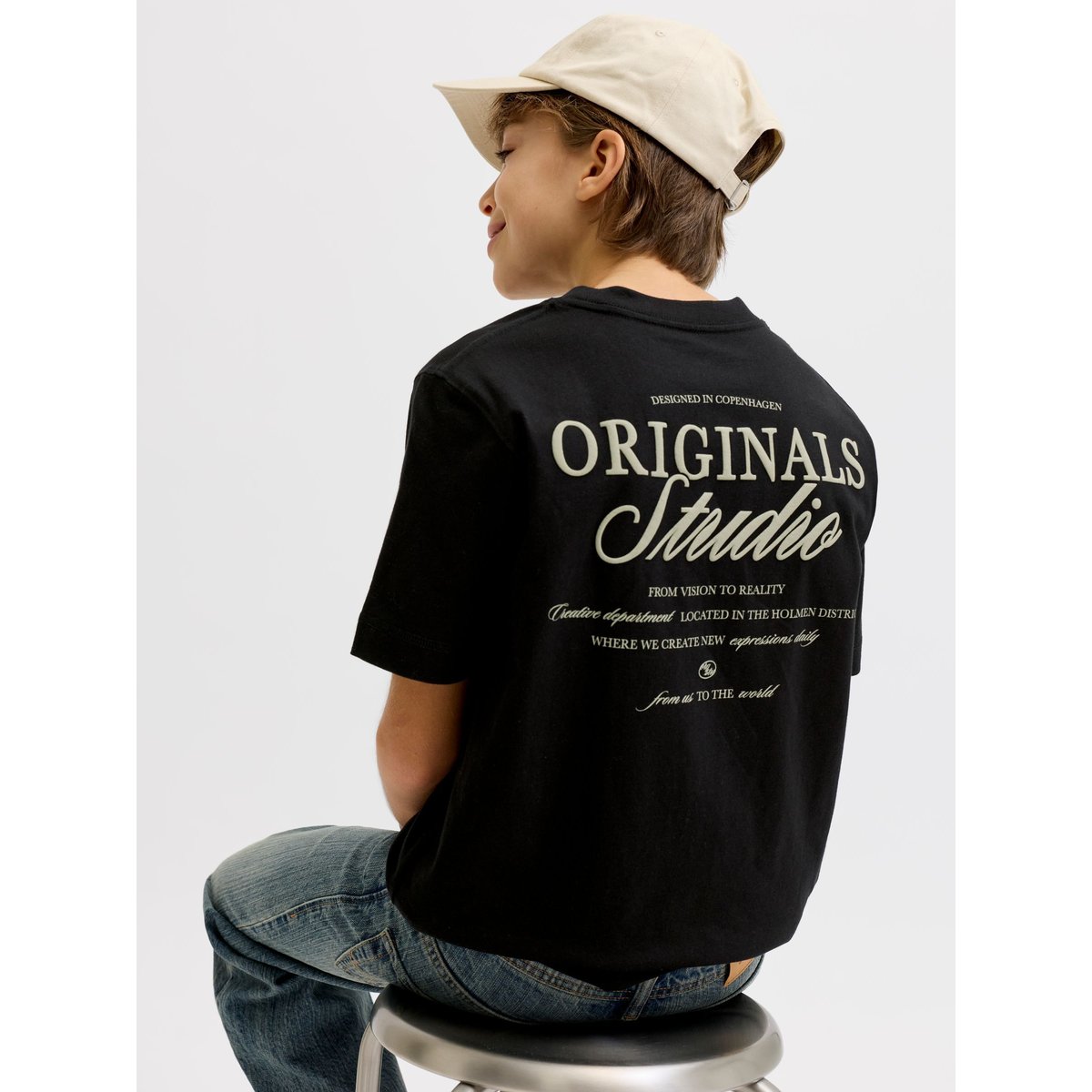 T-Shirt black 1, JACK & JONES JUNIOR