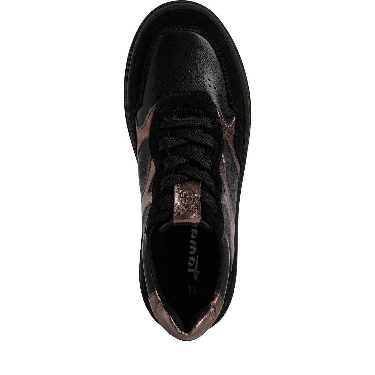 Basket à talon noir combiné, TAMARIS