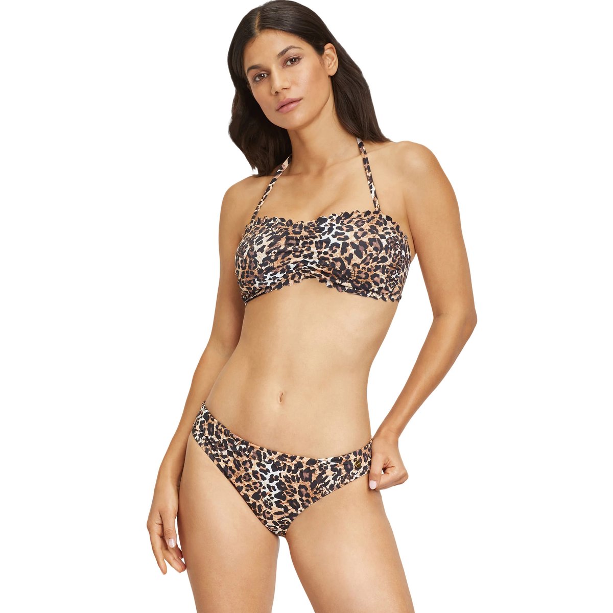 Bas maillot slip de bain ceinturé Lexa leopard, LASCANA