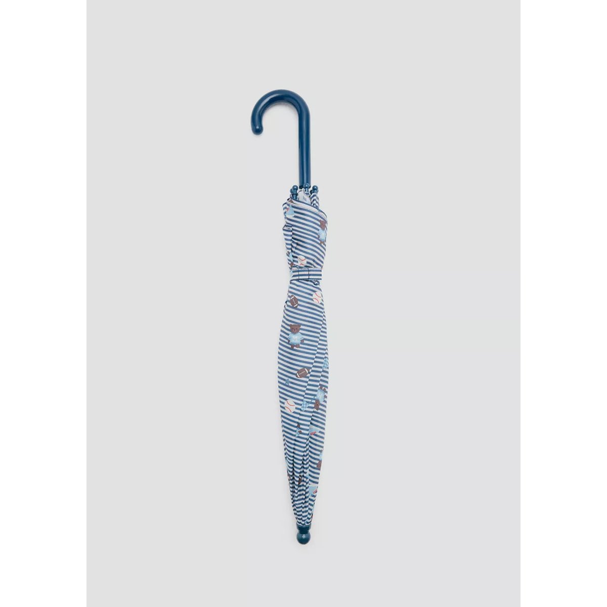 Parapluie à rayures oursons bleu ciel, MANGO BABY