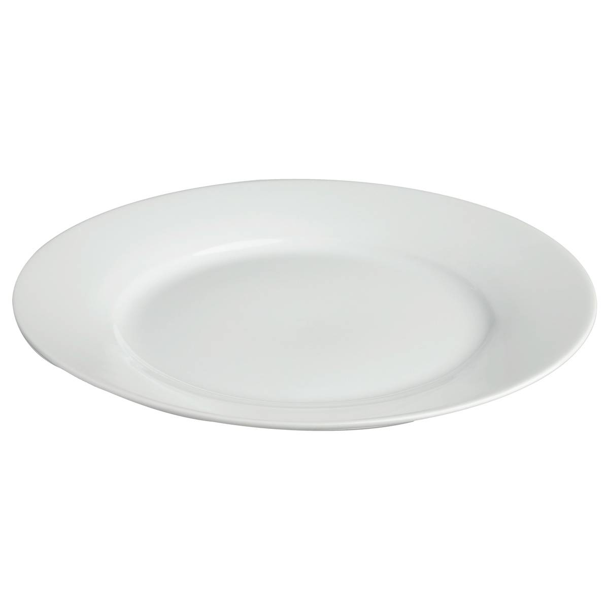 Lot de 6 assiettes en porcelaine RONDE blanc, SECRET DE GOURMET