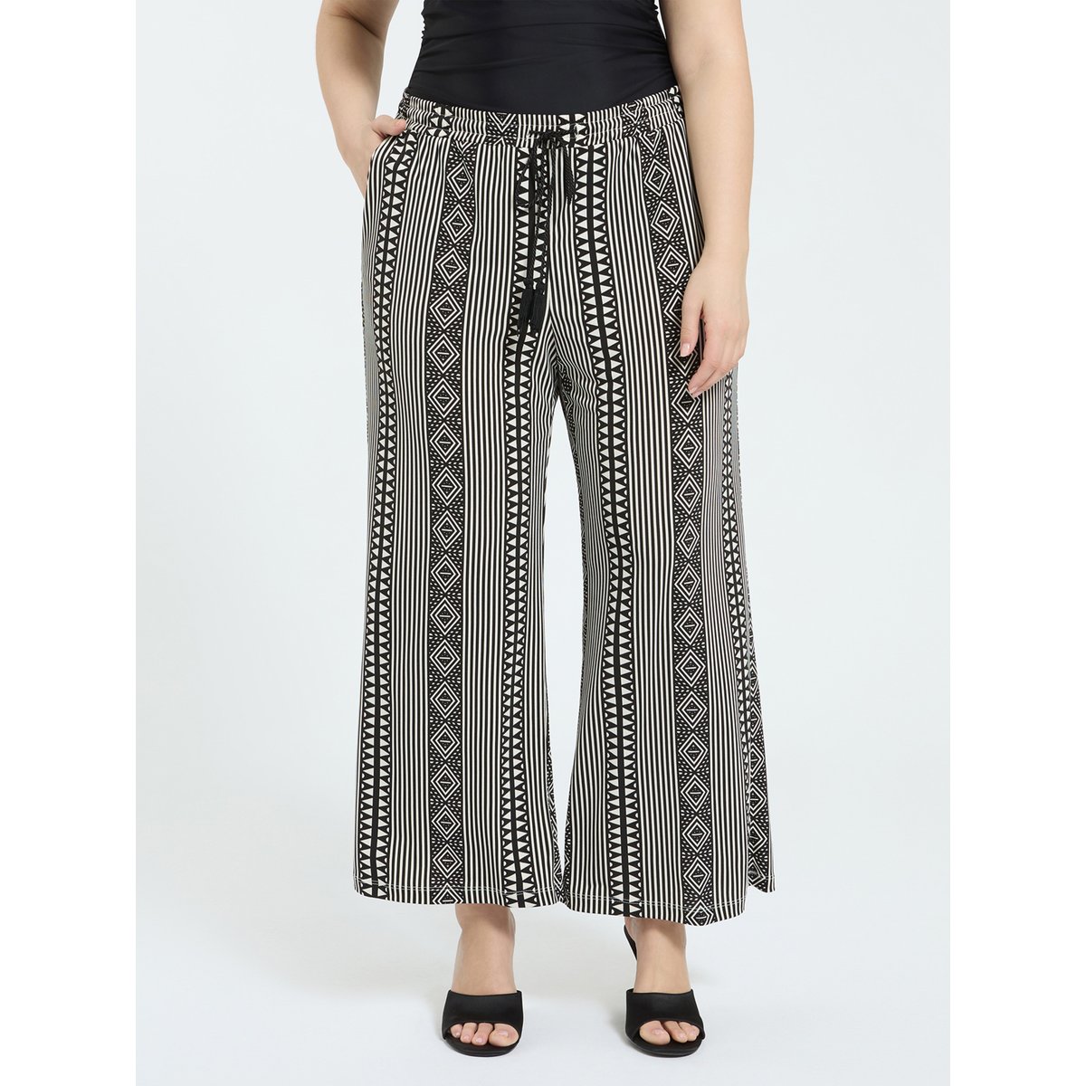 Pantalon palazzo noir, FIORELLA RUBINO