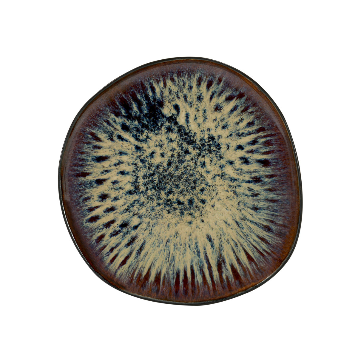 Assiette dessert 21 cm (lot de 6) - GAO noir/vert, MEDARD DE NOBLAT