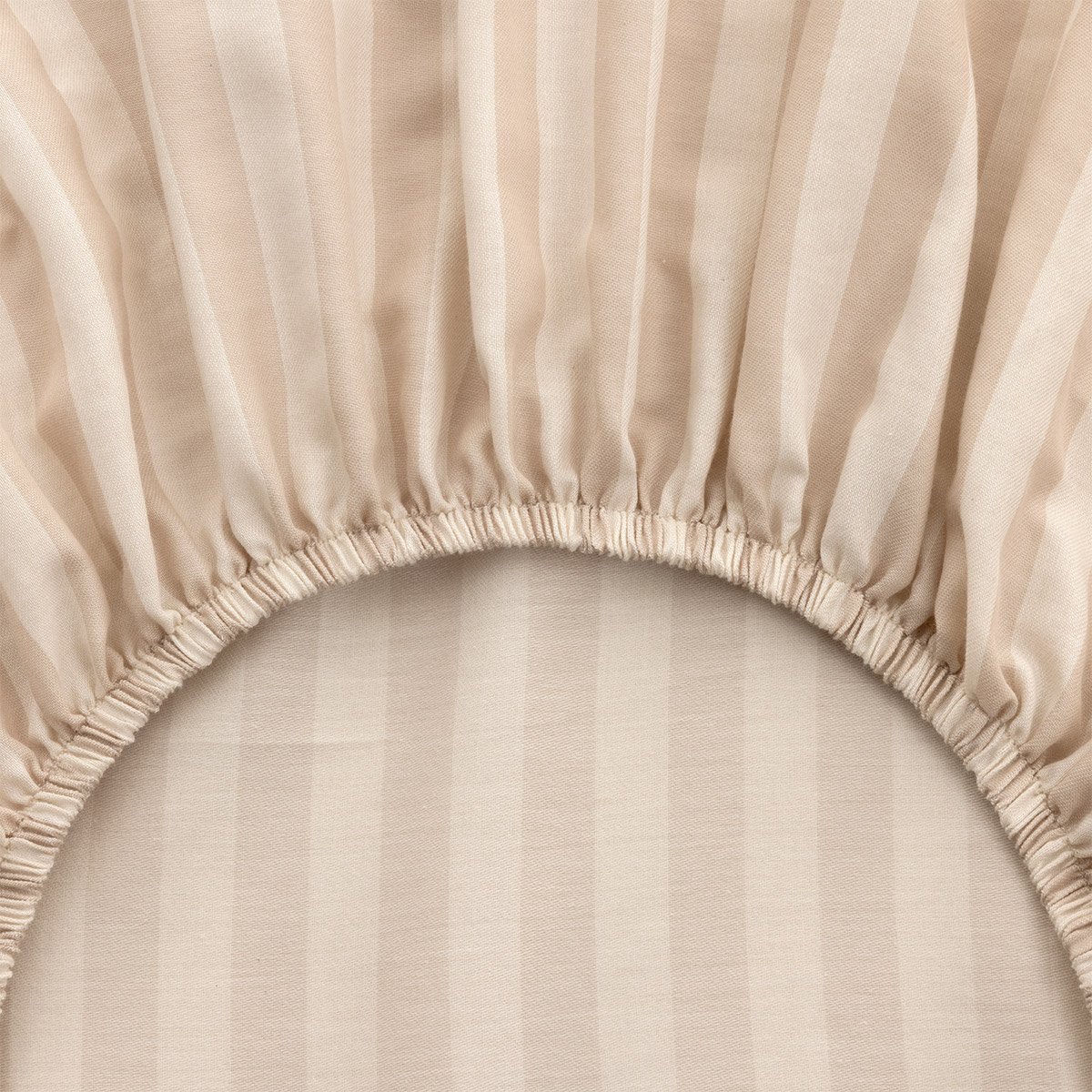 Drap housse en satin de coton marron, FIFTY-FIFTY nougat, DESFORGES