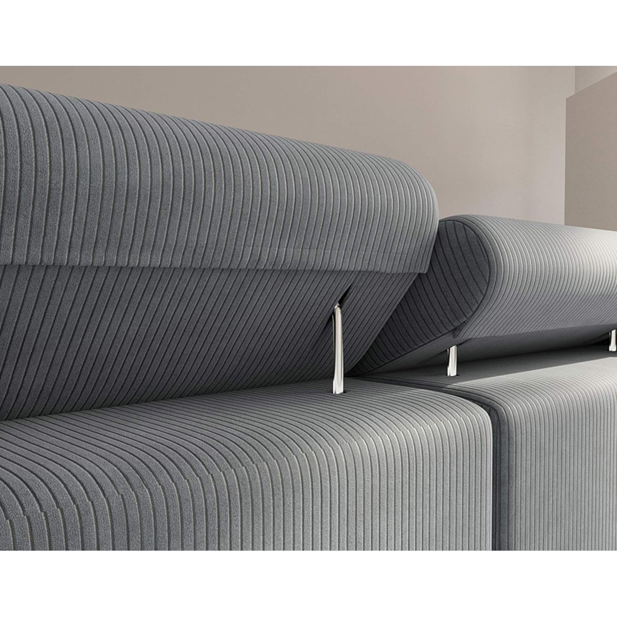 Canapé d'Angle Convertible 6 places - PABLO gris, BEST MOBILIER