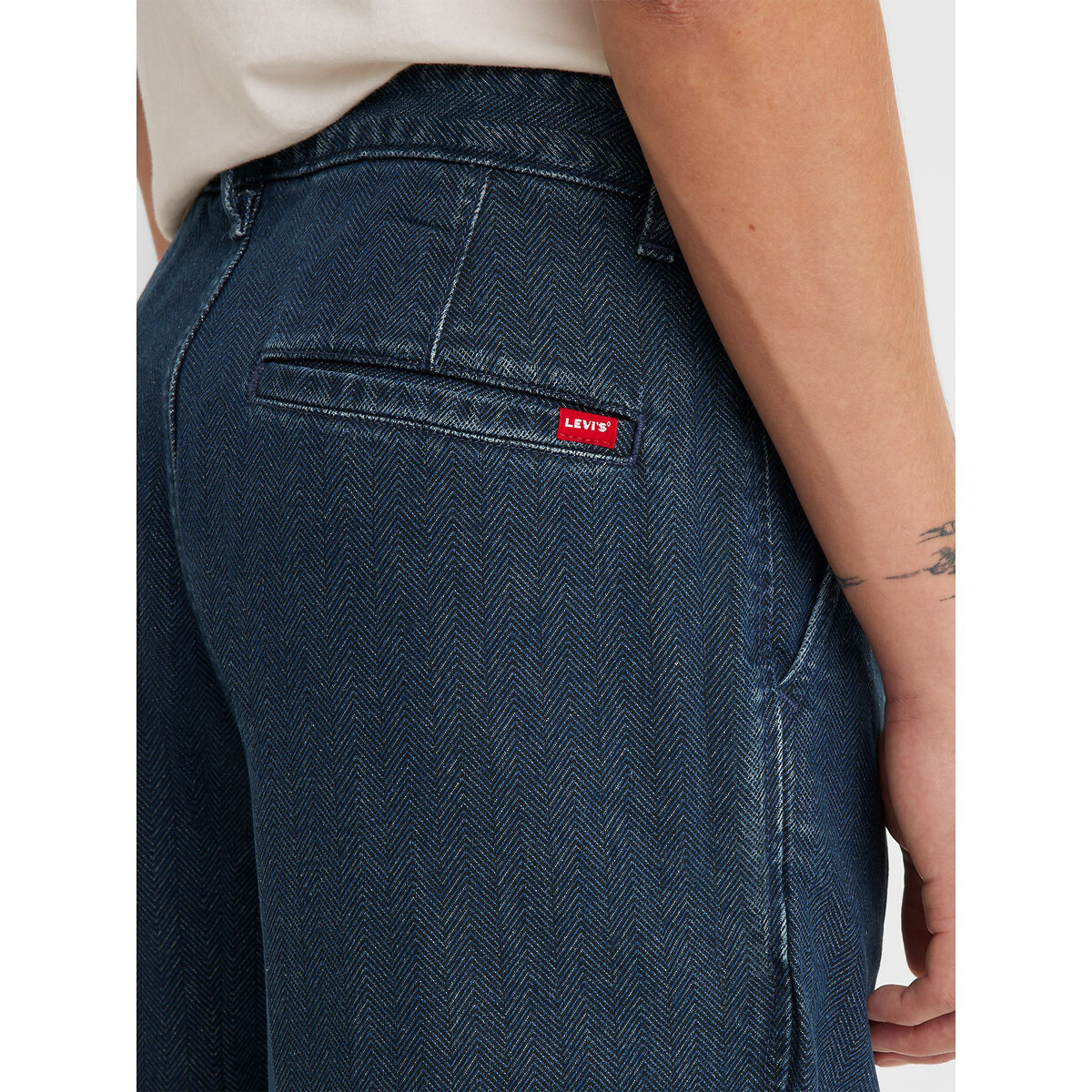 Chino Stay Lose printed herringbone denim, LEVI’S WELLTHREAD