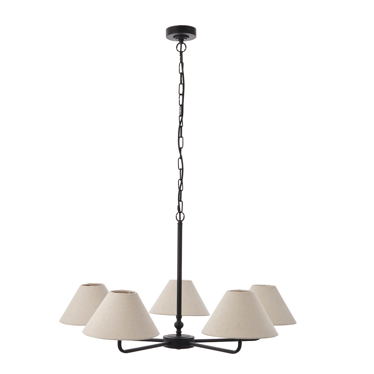 Lilith 5-Light Pendant Light with Tapered Shades black, ÉDITÉ