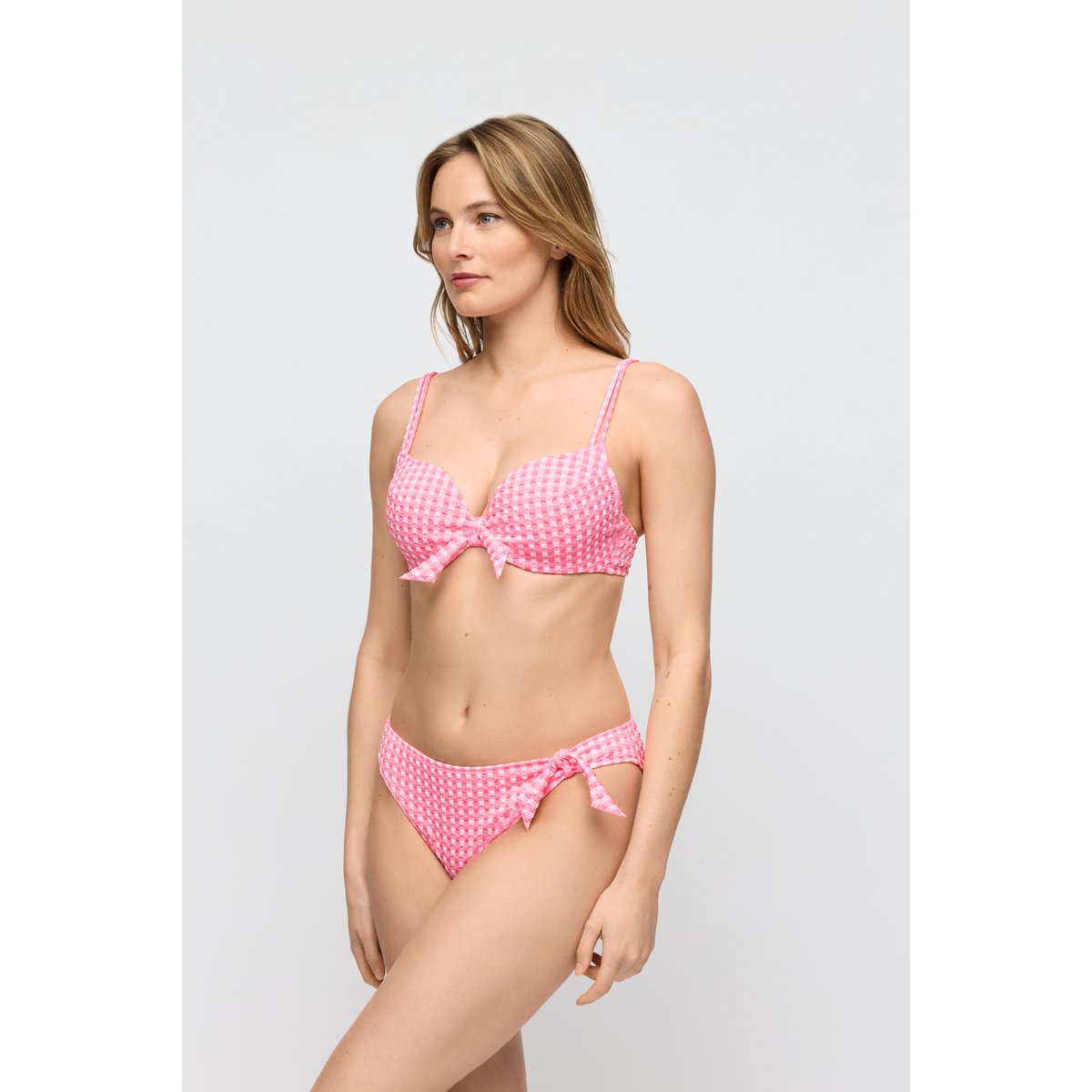 Bikini slip brésilien MARY LYNN rose - rose gingham, MARIE JO