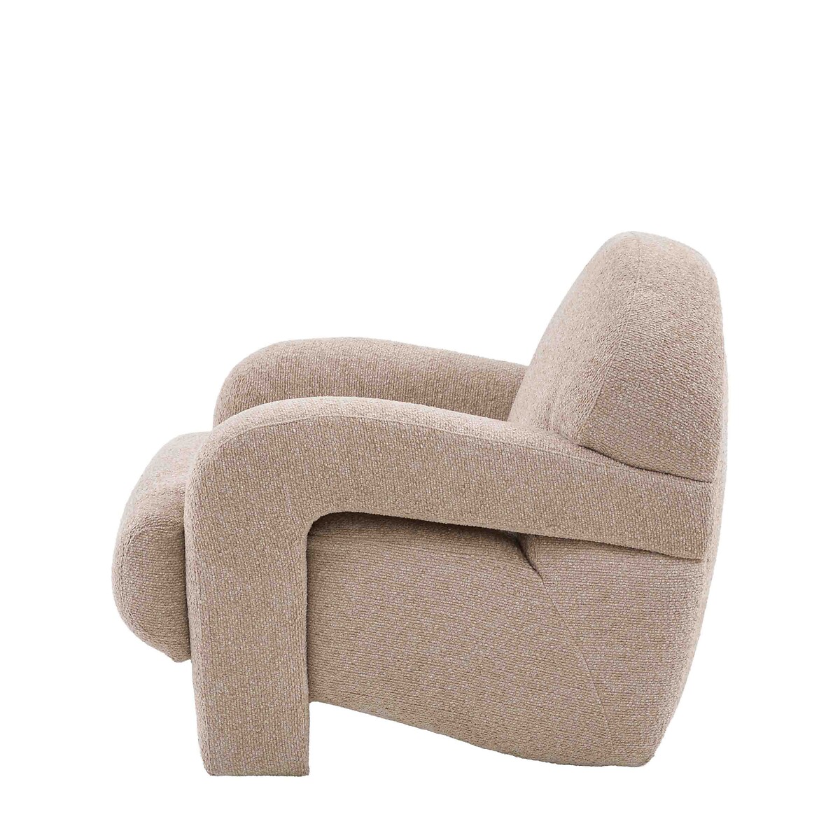 Aura Slubby Boucle Sculptural Armchair wicker, ÉDITÉ