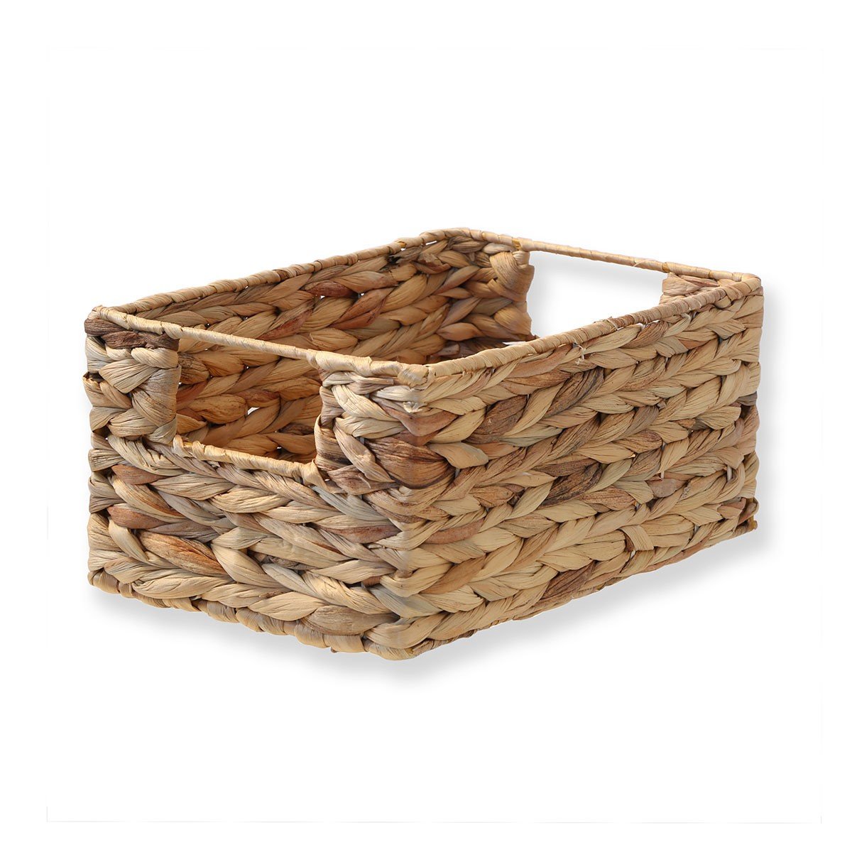 Panier en jacinthe d'eau armature métal - hauteur 13 cm beige, CALICOSY