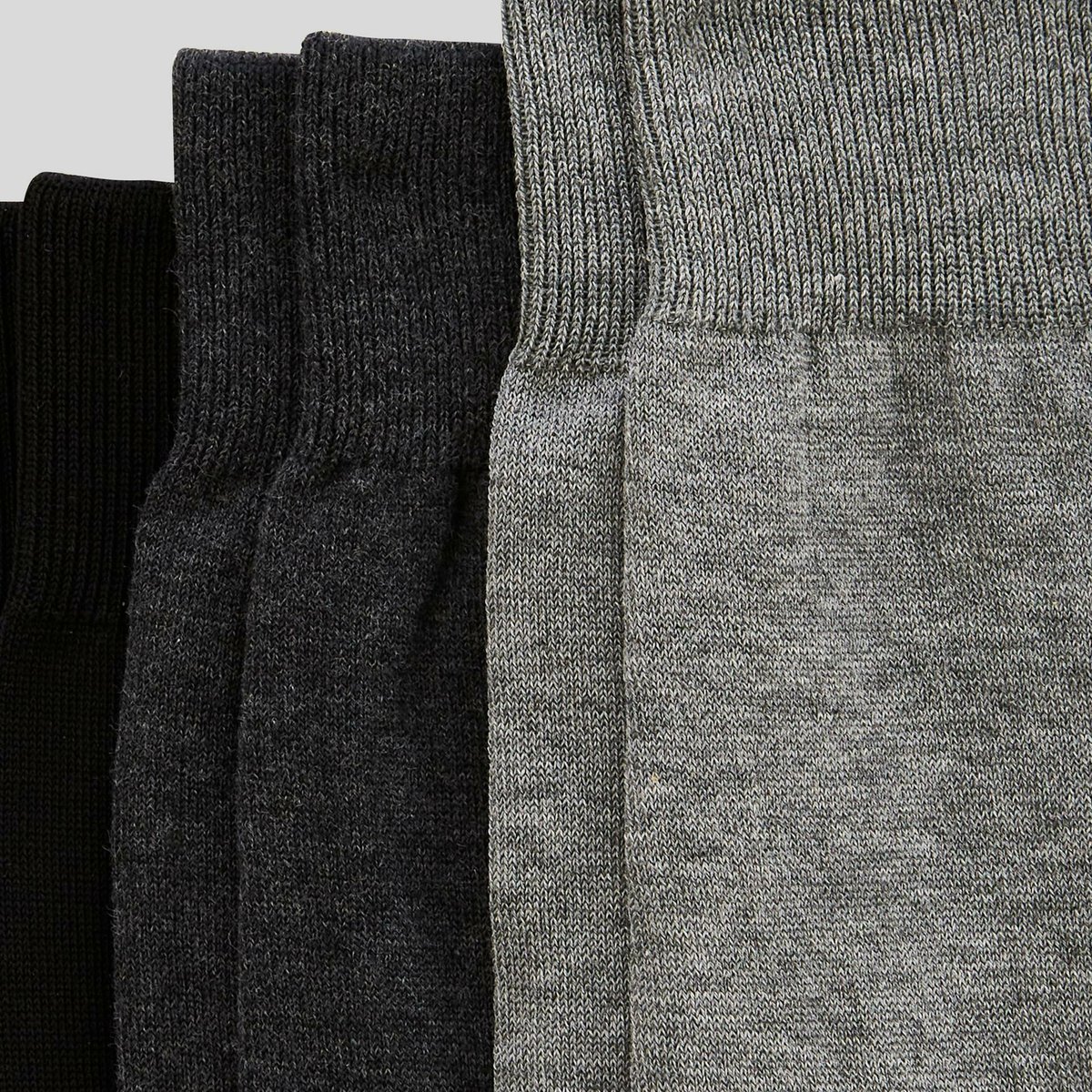 Lot de 3 chaussettes en fil d'écosse gris, MONOPRIX