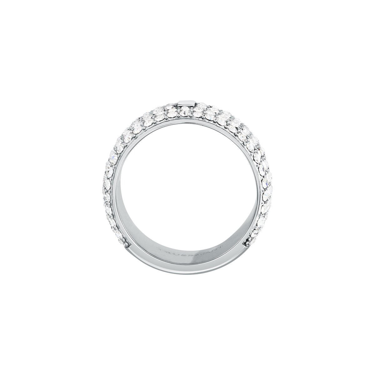 Bague T-ROUND acier inoxydable, TRUSSARDI
