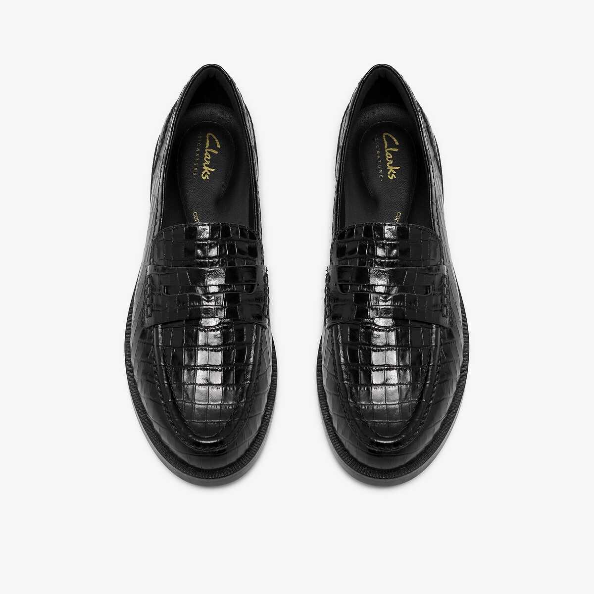 Straven2 Penny leather loafers black, CLARKS
