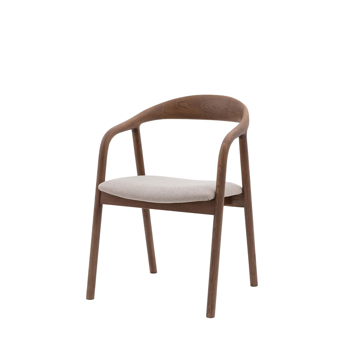 Set of 2 Aviero Ash Wood Dining Chairs walnut, ÉDITÉ
