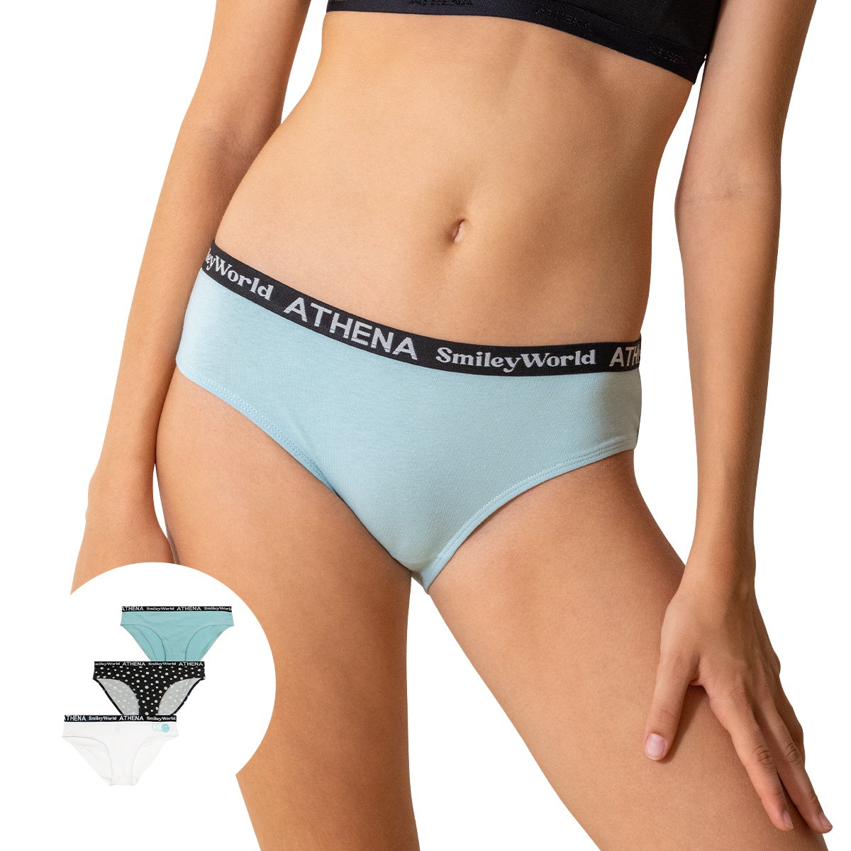 Culottes, Lot de 3, SMILEYWORLD bleu, ATHENA