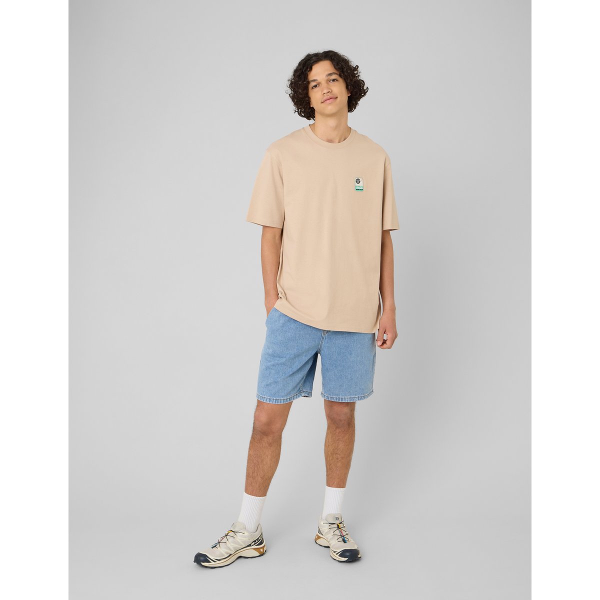 Bermuda taille élastiquée bleu clair, BZB