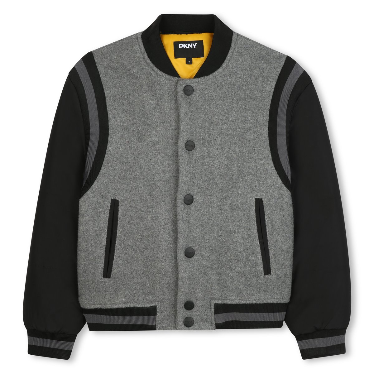 Veste en tissu de laine gris chine fonce, DKNY