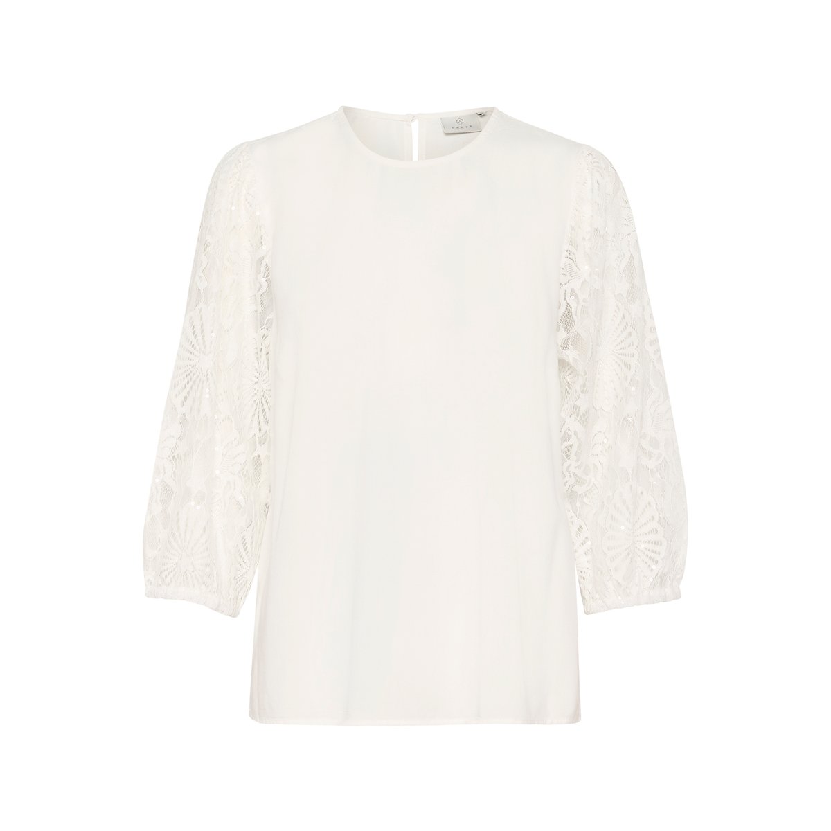 Long sleeved blouse blanc chalk, KAFFE